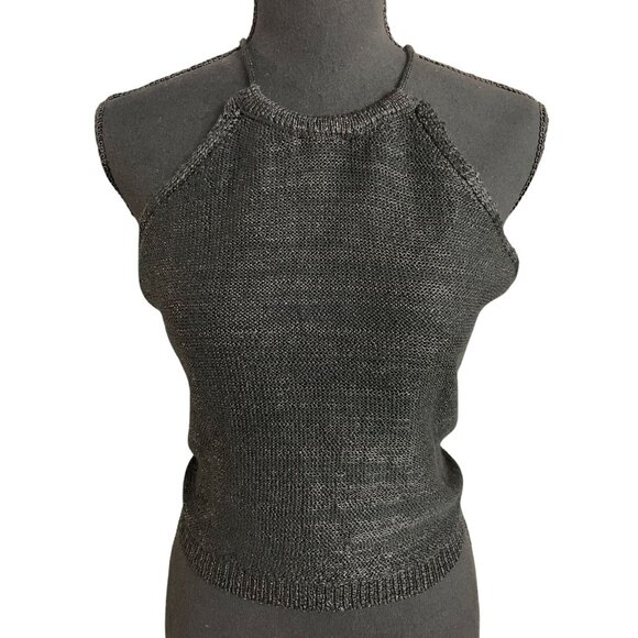 Wild Fable Junior Black Knit Halter Top With Crisscross Back Straps Size Small - Picture 9 of 11